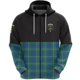 Hamilton Hunting Ancient Clan Half Of Tartan Zipper Hoodie